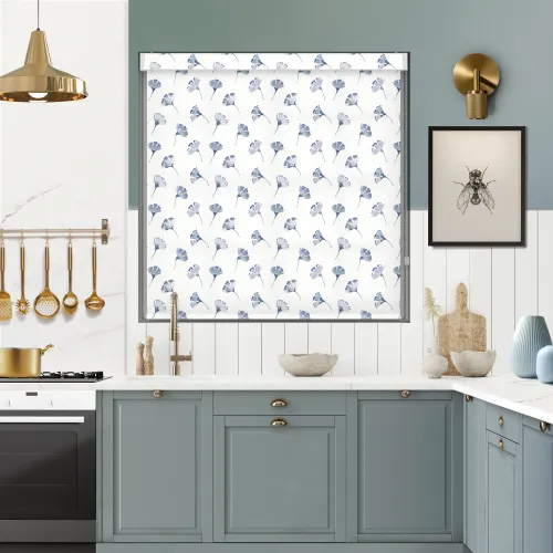 Kyoto Sky No Drill Roller Blind - Easy Install Window Shade