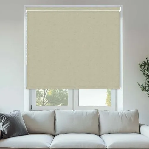 Alpine Oatmeal No Drill Roller Blinds - Shop Now