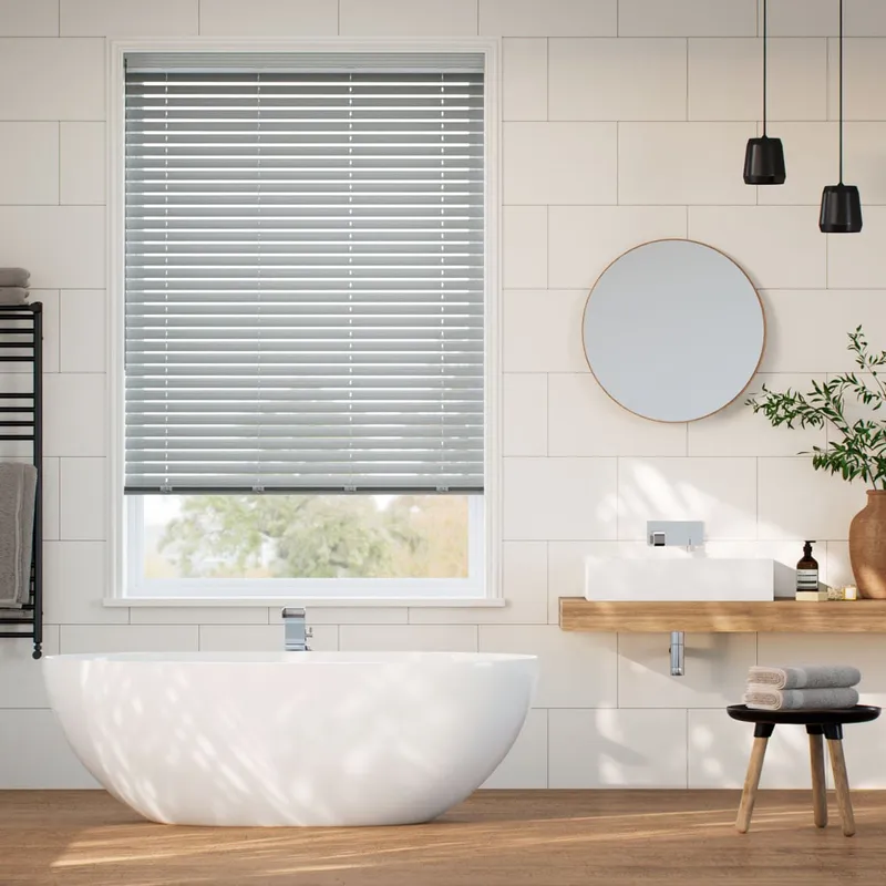 Forte Brushed Silver Venetian Blind - 50mm Slat