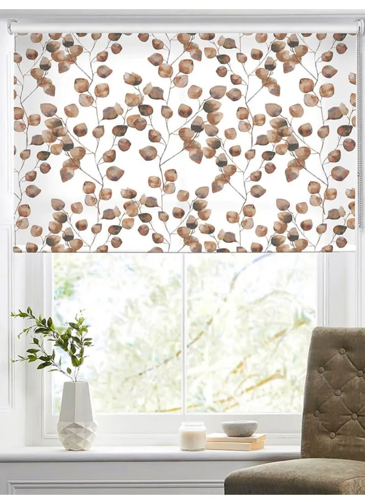 Climbers Autumn Floral Leaf Roller Blind