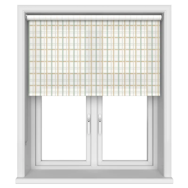 Laura Ashley Burford Check Ochre Blinds Uk