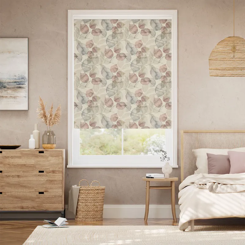 Twist2go Choices Blakely Linen Vintage Rose Smoke Roller Blind