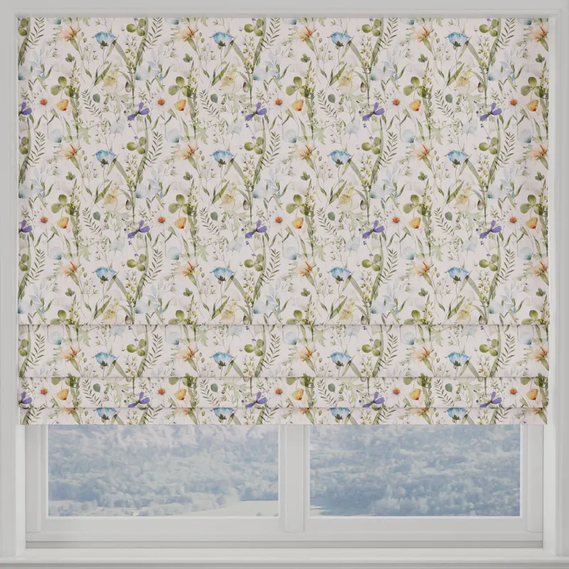 Linda Barker Alda Made To Measure Roman Blind Blue