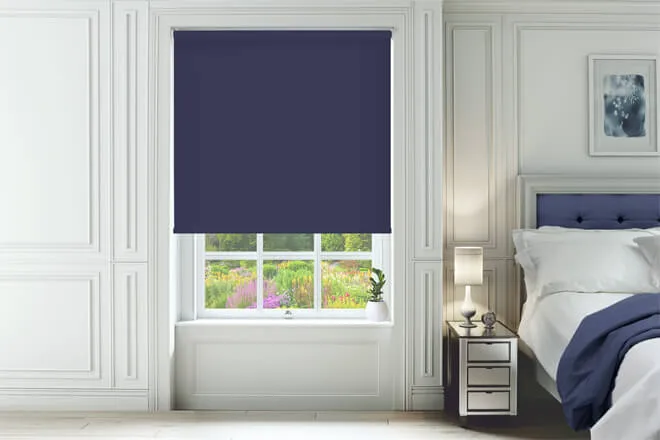 Ibiza Navy - Blackout Roller Blind