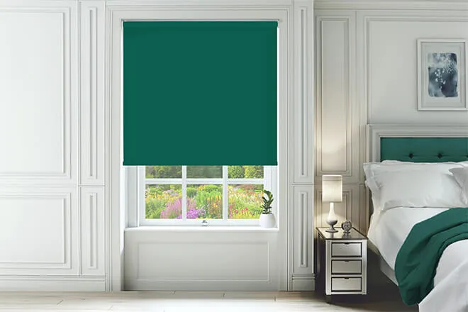 Dakota Emerald Green - Moisture Resistant Blackout Roller Blind