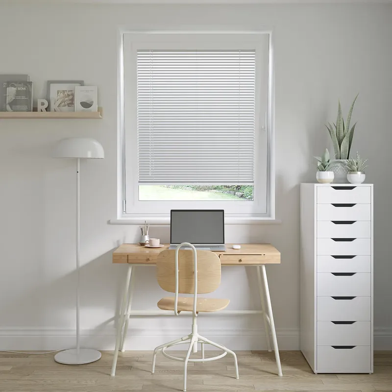 Perfect Fit Glimmer Silver Venetian Blinds 25mm