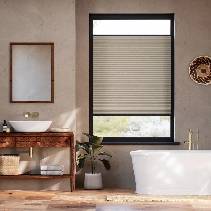 Stick On Duoshade Basket Weave Thermal Blind