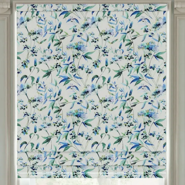 Linda Barker Yarrows Made To Measure Roman Blind Midnight-silver
