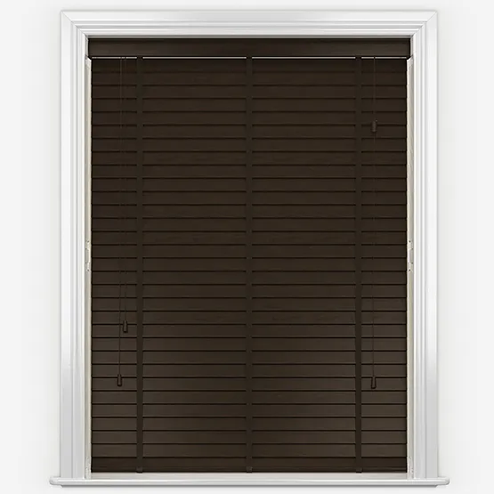 Lusso Dark Walnut With Tapes Wooden Venetian Blind