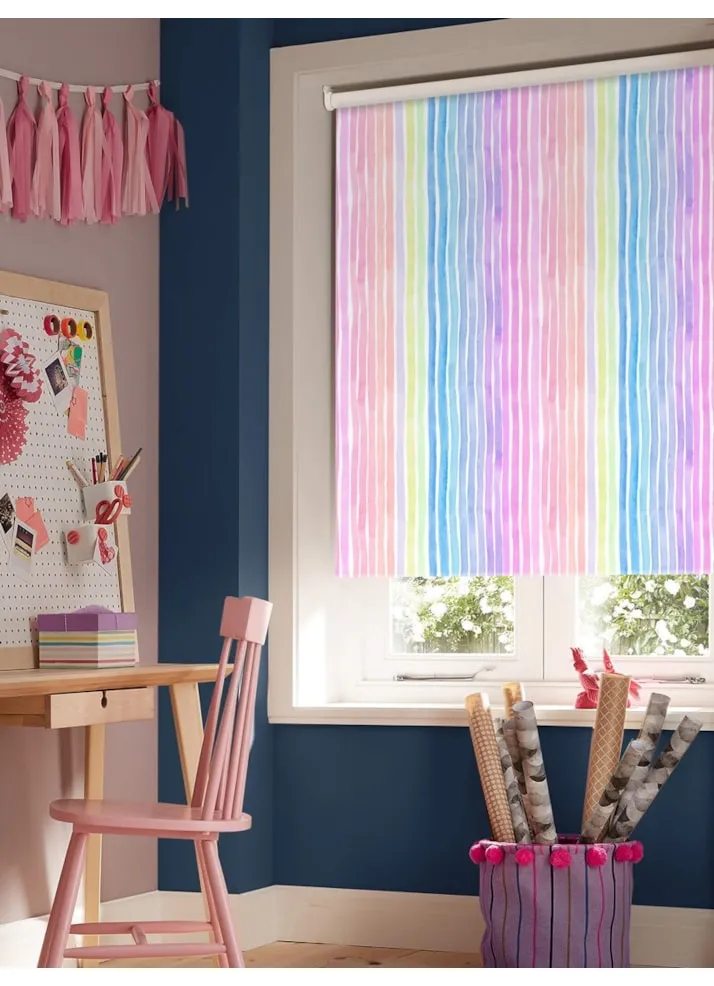 Rainbow Stripe Childrens Roller Blind
