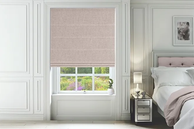 Verona Blush - Luxury Soft Sheen Roman Blind