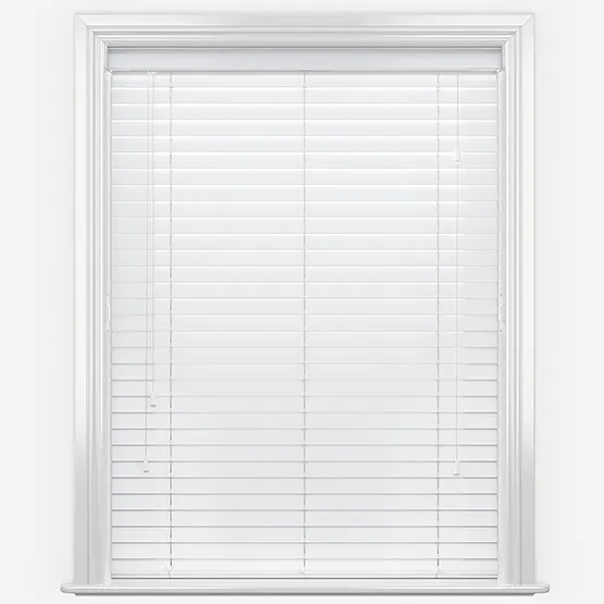 Lusso Piano Gloss White Wooden Venetian Blind