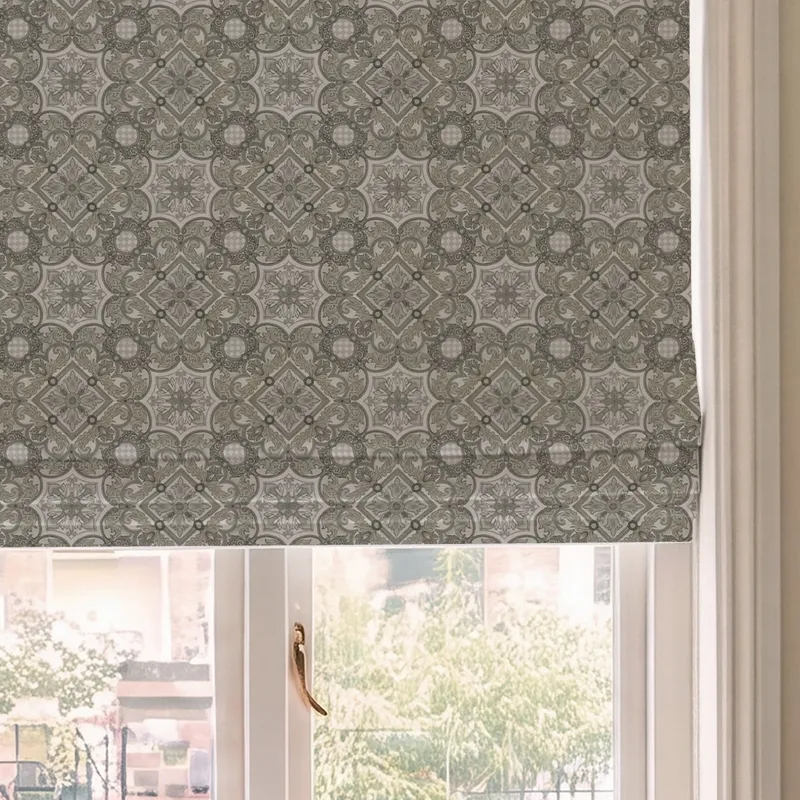 House Llewelyn-bowen Festivo Printed Made To Measure Roman Blind Noir
