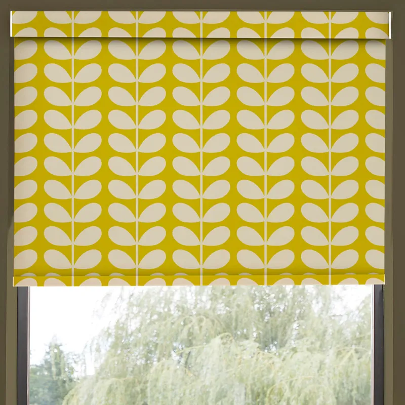 Orla Kiely Solid Stem Translucent Made To Measure Roller Blind Yellow