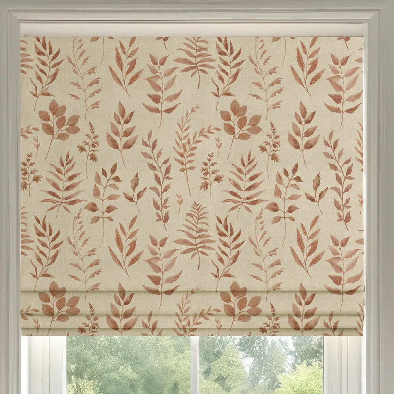 Ante Decor Willow Printed Cotton Made To Measure Roman Blind Spice
