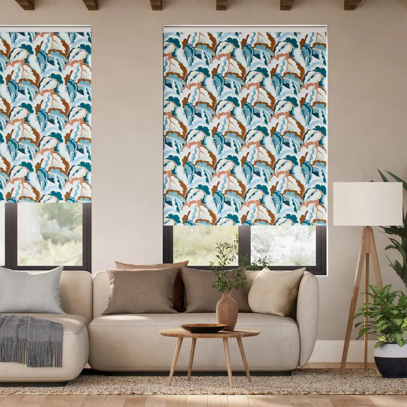 Calathea Azure Rust Roller Blind
