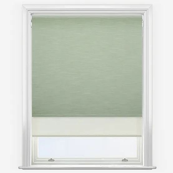 Double Roller Hayworth Fern & Cream Double Roller Blind