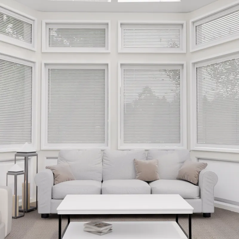 Perfect Fit No Drill Wooden Blind - Ash Grey - 25mm