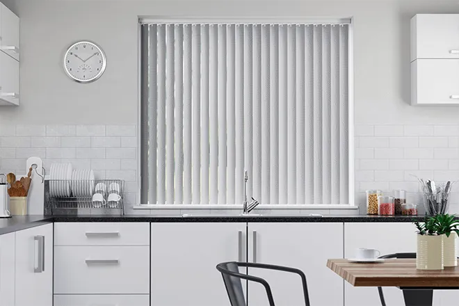 Kato Light Grey - Rigid Pvc Vertical Blind