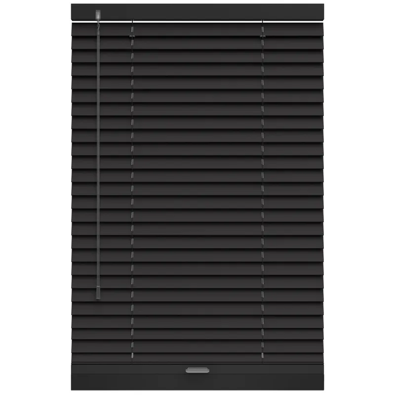 Quickstick Tradechoice Black Real Wood Blinds Uk