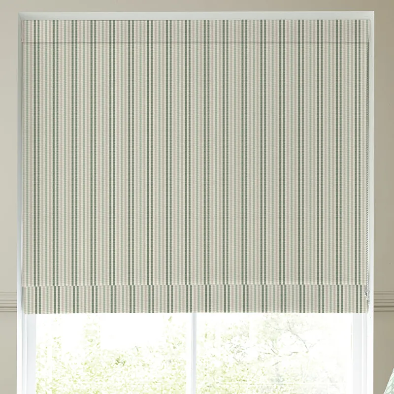 Emily Bond Cornish Stripe Made To Measure Roman Blind Fern