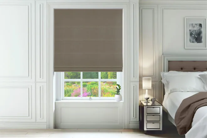 Lennox Pewter - Faux Silk Twist Fit No Drill Roman Blind
