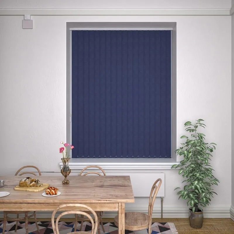Kensington Plain Made To Measure Vertical Blind Indigo
