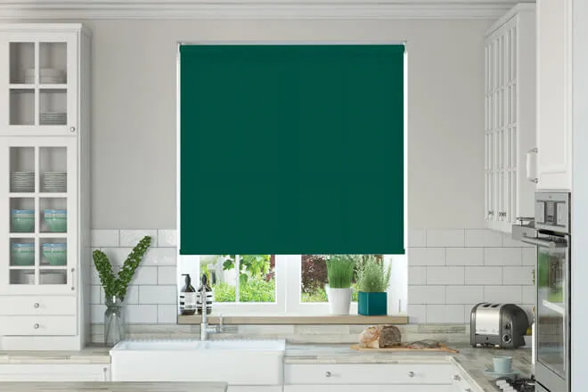 Alpha Emerald Green - Fire Retardant Moisture Resistant Roller Blind