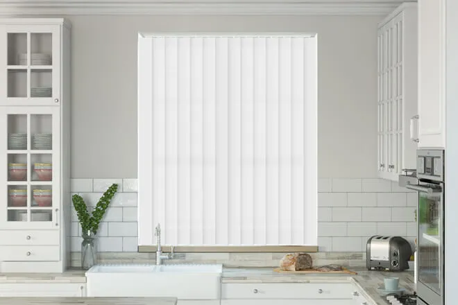 Alpha True White - Fire Retardant & Moisture Resistant Vertical Blind
