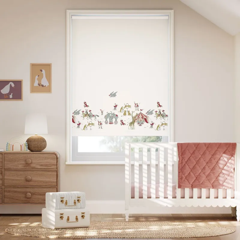 Dumbo Border Blackout Ivory Roller Blind