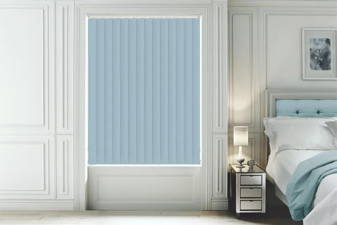 Ibiza Baby Blue - Blackout Vertical Blind