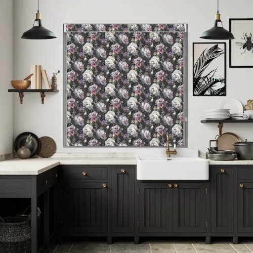 Florina Midnight No Drill Roller Blind - Easy Install