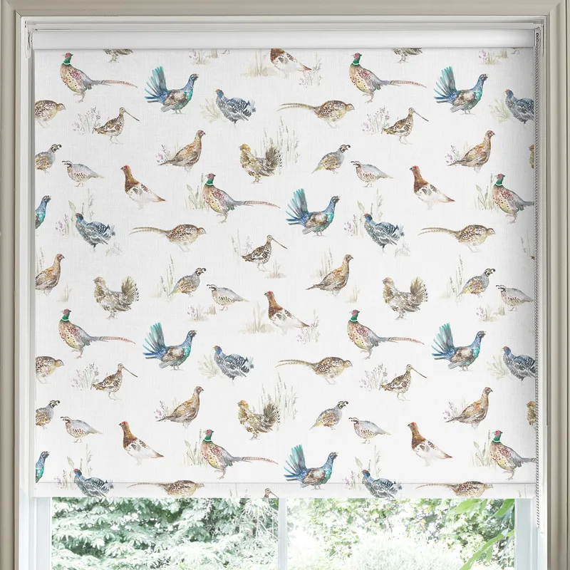 Voyage Gamebirds Made To Measure Blackout Roller Blind Cream