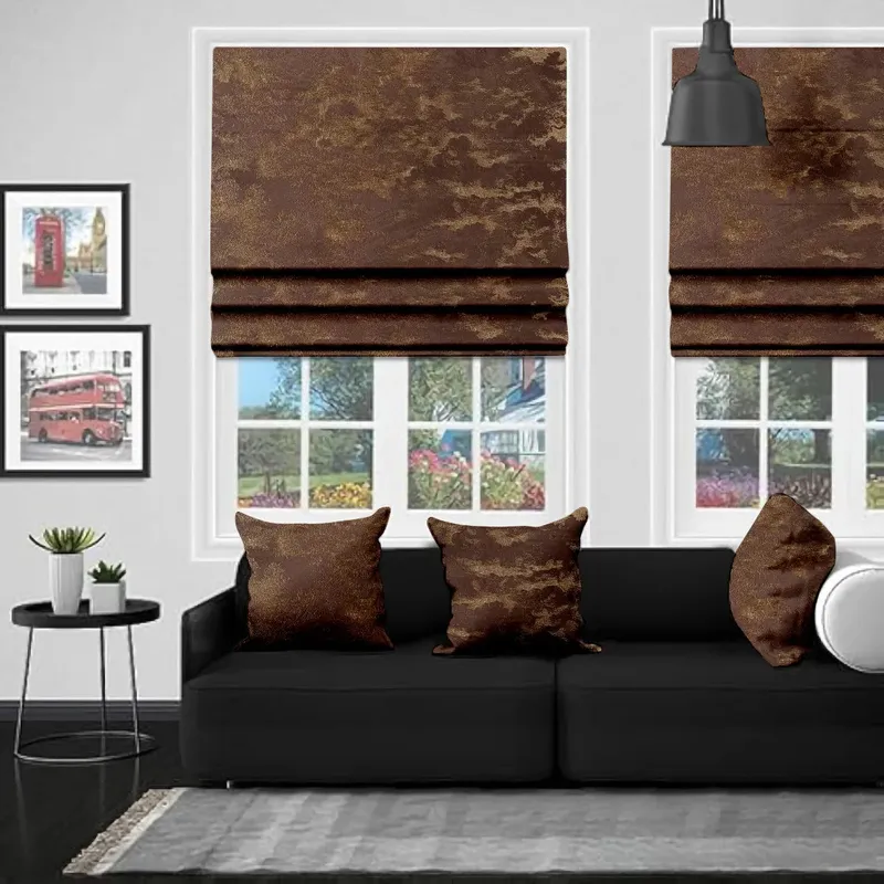 Eb Izmir Dark Brown Roman Blind