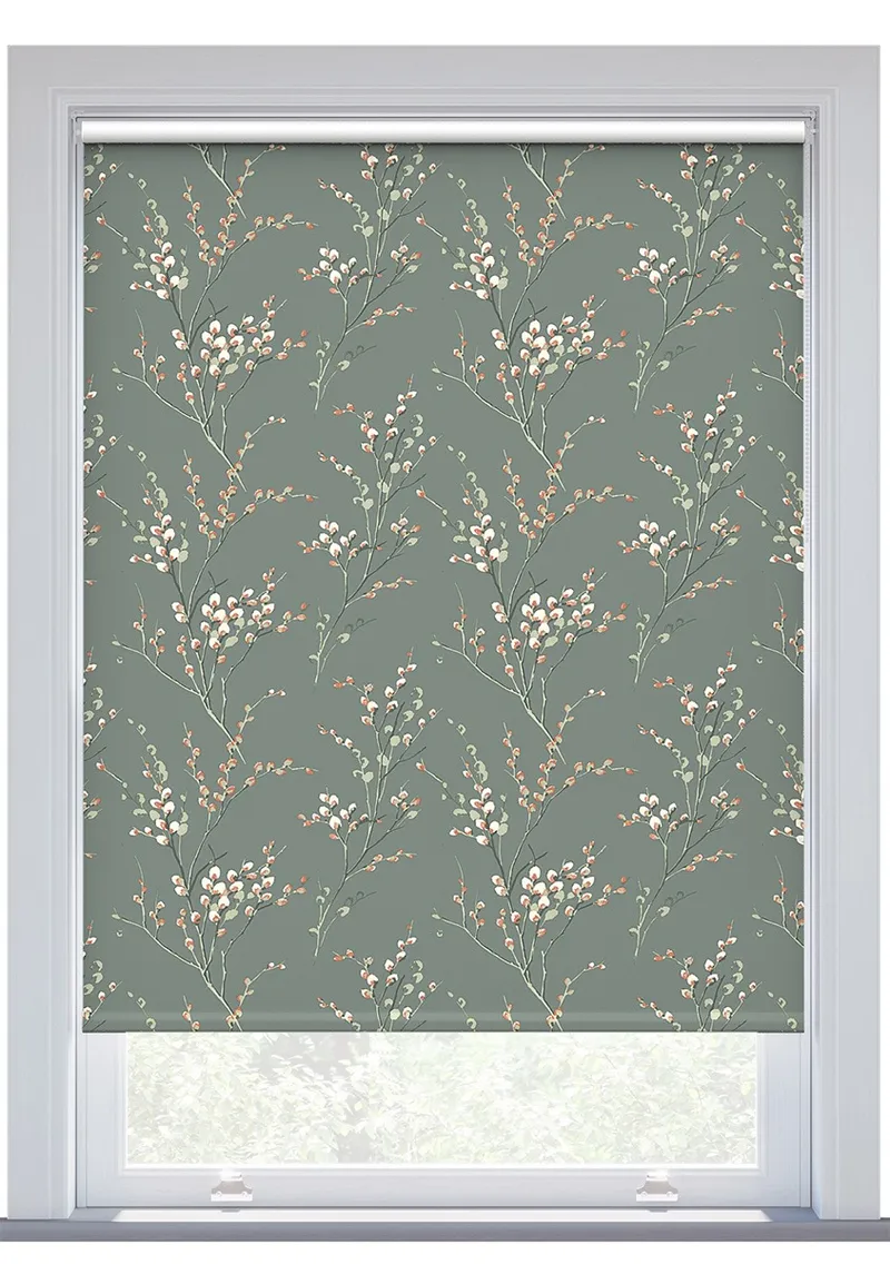 Laura Ashley Pussy Willow Fern Green Roller Blind