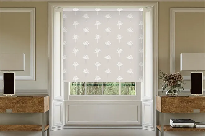 Sara Miller Small Palm Tree Linen - Designer Roller Blind