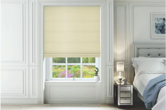 Umbria Ivory - Faux Silk Roman Blind