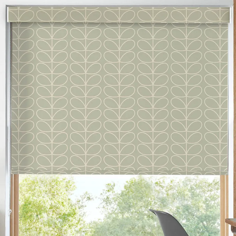 Orla Kiely Linear Stem Made To Measure Blackout Roller Blind Pebble
