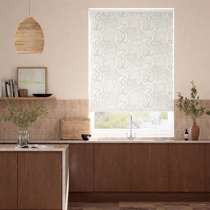 Sunstone Moss Brick Rose Roller Blind