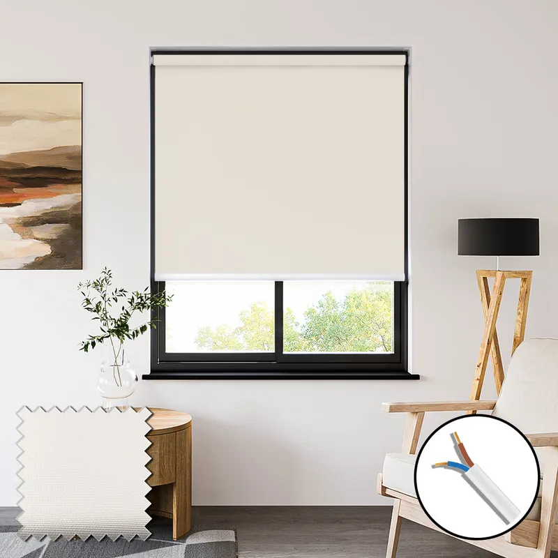 Pvc Blackout Snow 230vac Electric Roller Blinds