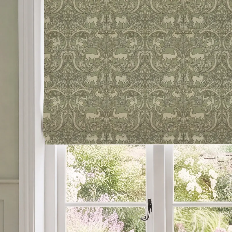 House Llewelyn-bowen Menagerie Artois Printed Made To Measure Roman Blind Sage