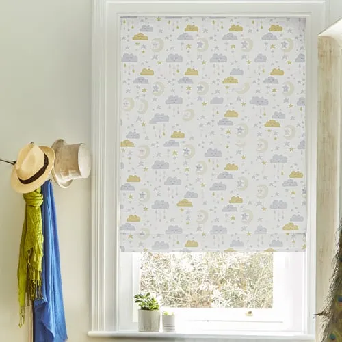 Sleepy Sky Pastel Deluxe Roman Blinds