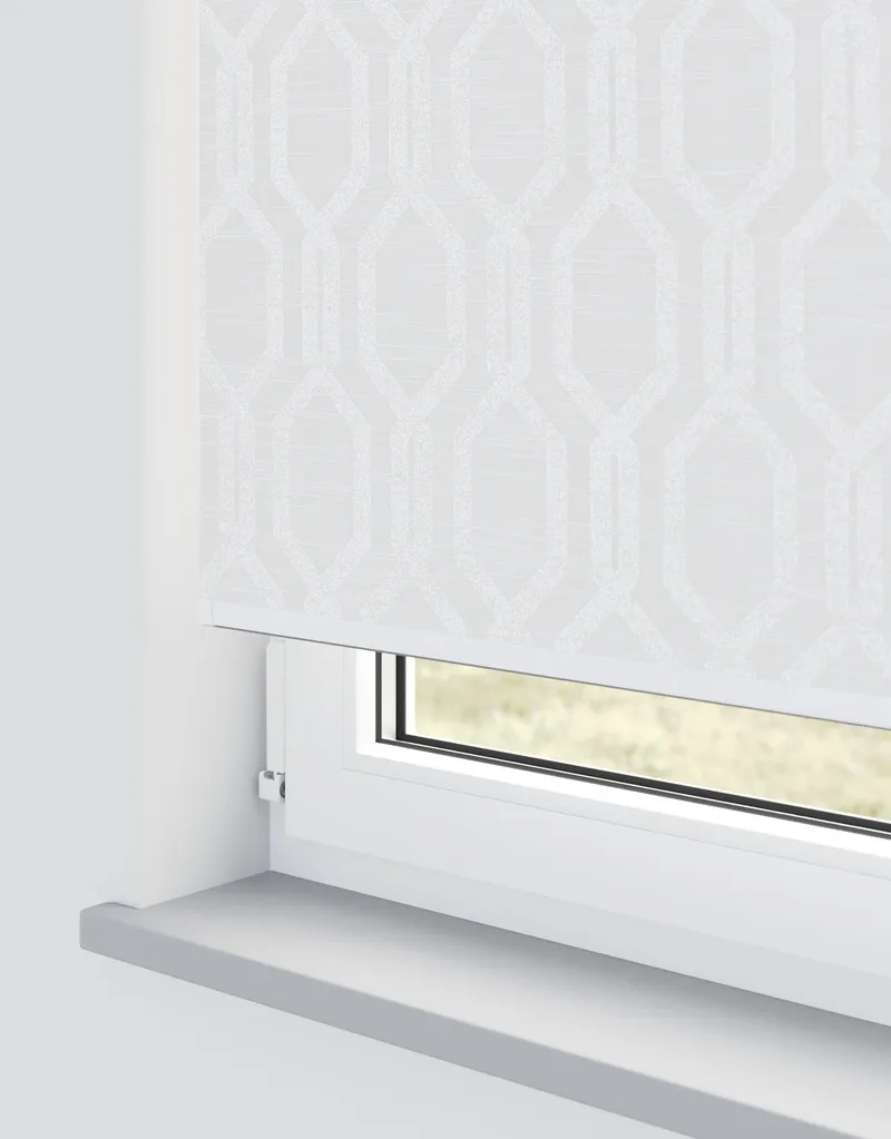 Hudson White Electrical Roller Blind
