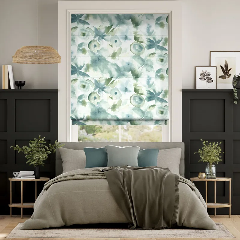 Flores Seaspray Roman Blind