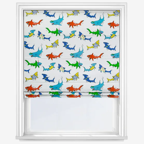 Cath Kidston Summer Sharks Cream Roman Blind