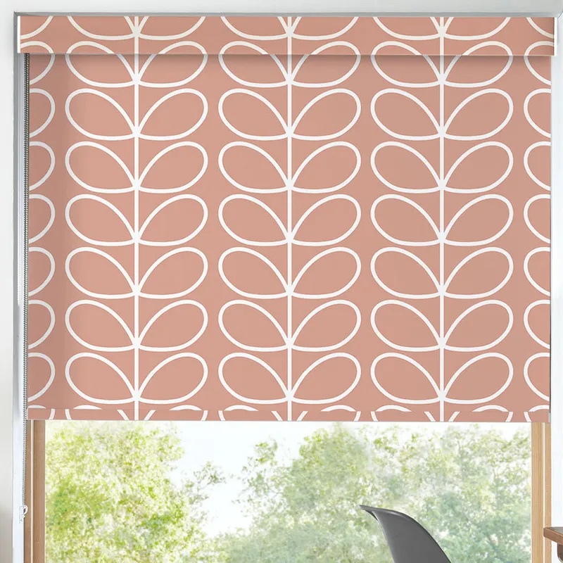 Orla Kiely Jumbo Linear Stem Made To Measure Blackout Roller Blind Bubblegum