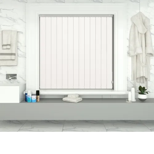 Shower Safe White Vertical Blind