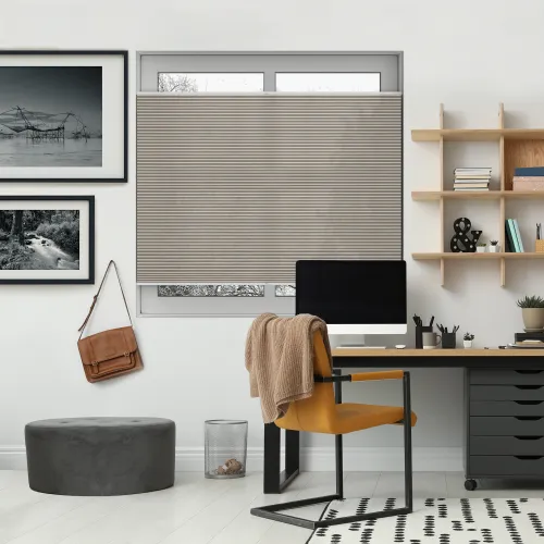 Tensioned Vexia Stone Honeycomb Pleated Blind