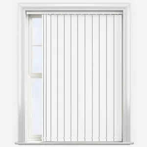 Deluxe Plain Porcelain White Vertical Blind