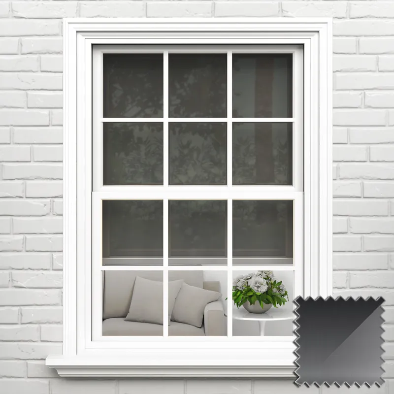 Grey Solar Film Roller Blinds